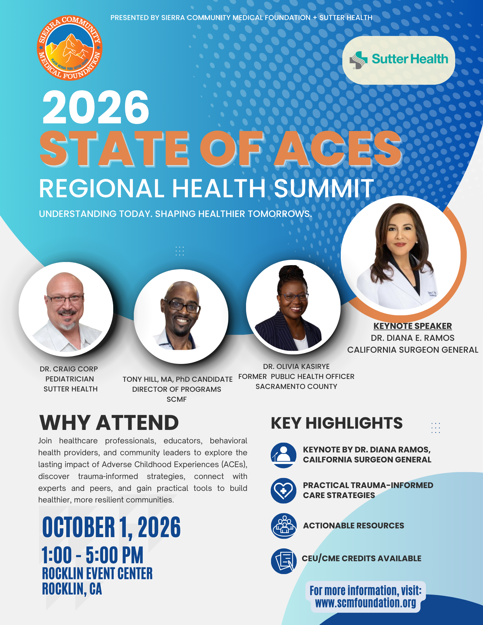 2026 State of ACEs Regional Health Summit flyer